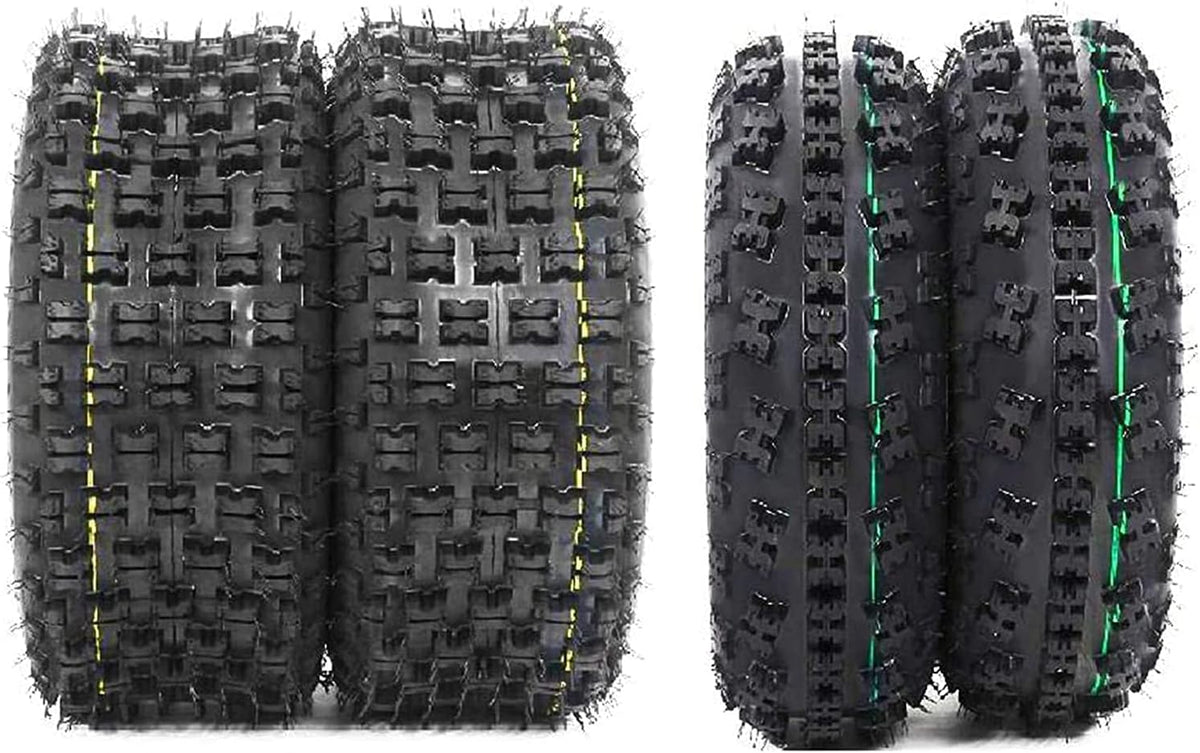 Complete Set of 4 ATV UTV Tires 21x7-10 Front & 20x10-9 Rear 4 PR Tubeless All-Terrain Tires S422