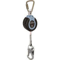 10' Compact Web Self-Retracting Lifeline with Steel Carabiner and Snap Hook G150
