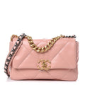 Light Pink Quilted Lambskin Flap Bag G3056
