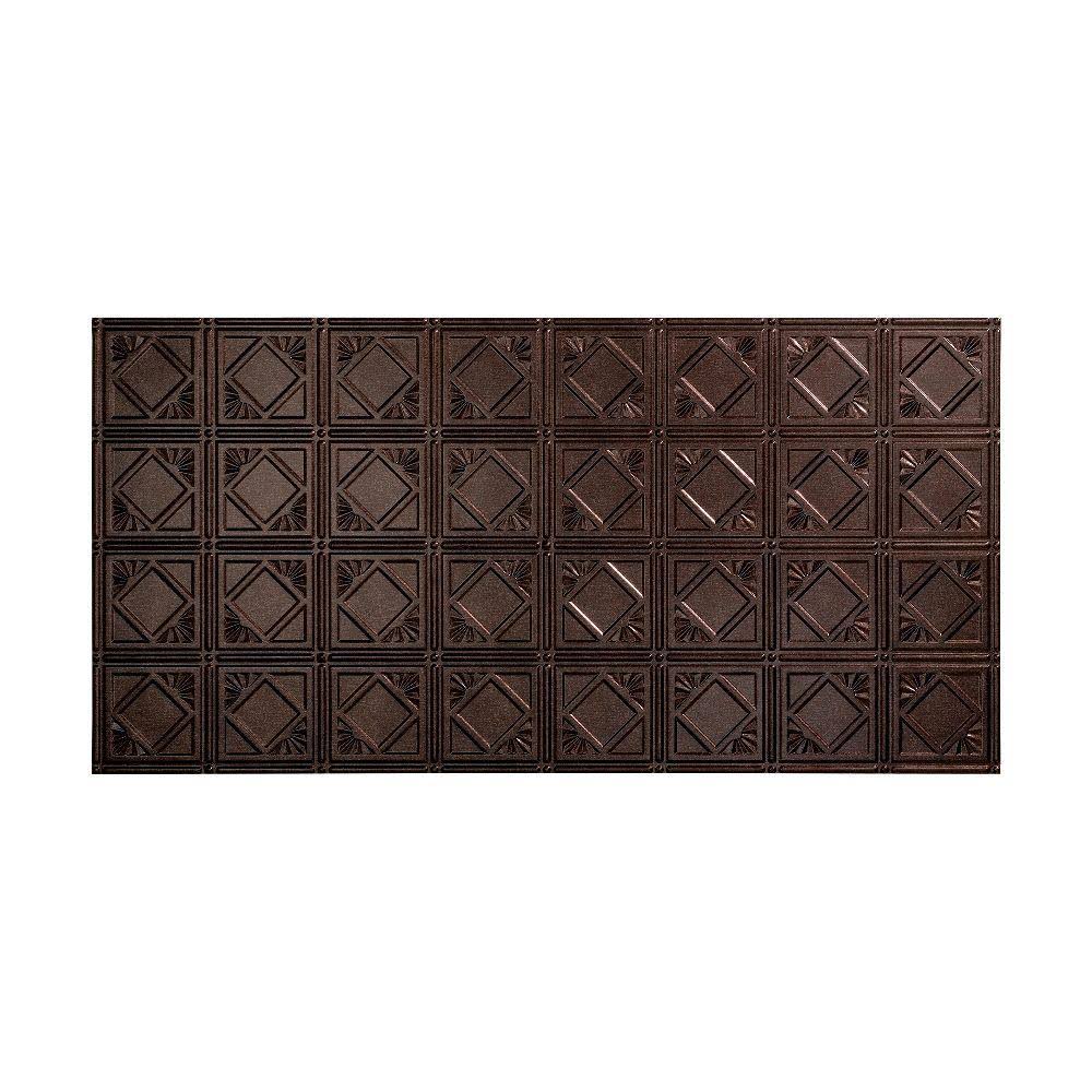 Smoked Pewter 2ft x 4ft Glue Up Vinyl Ceiling Tile (5 Pack) G433824