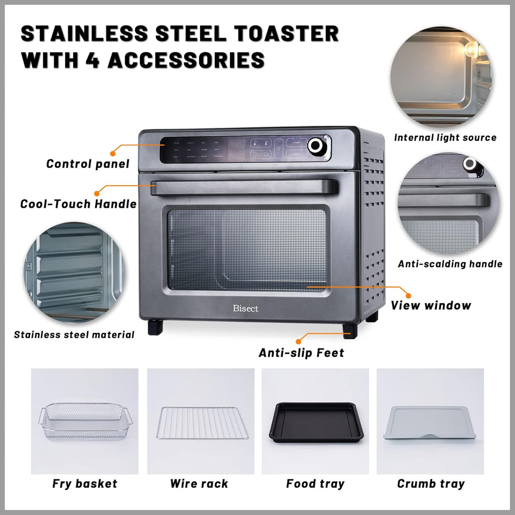 12-in-1 25QT Stainless Steel Air Fryer Toaster Oven W821