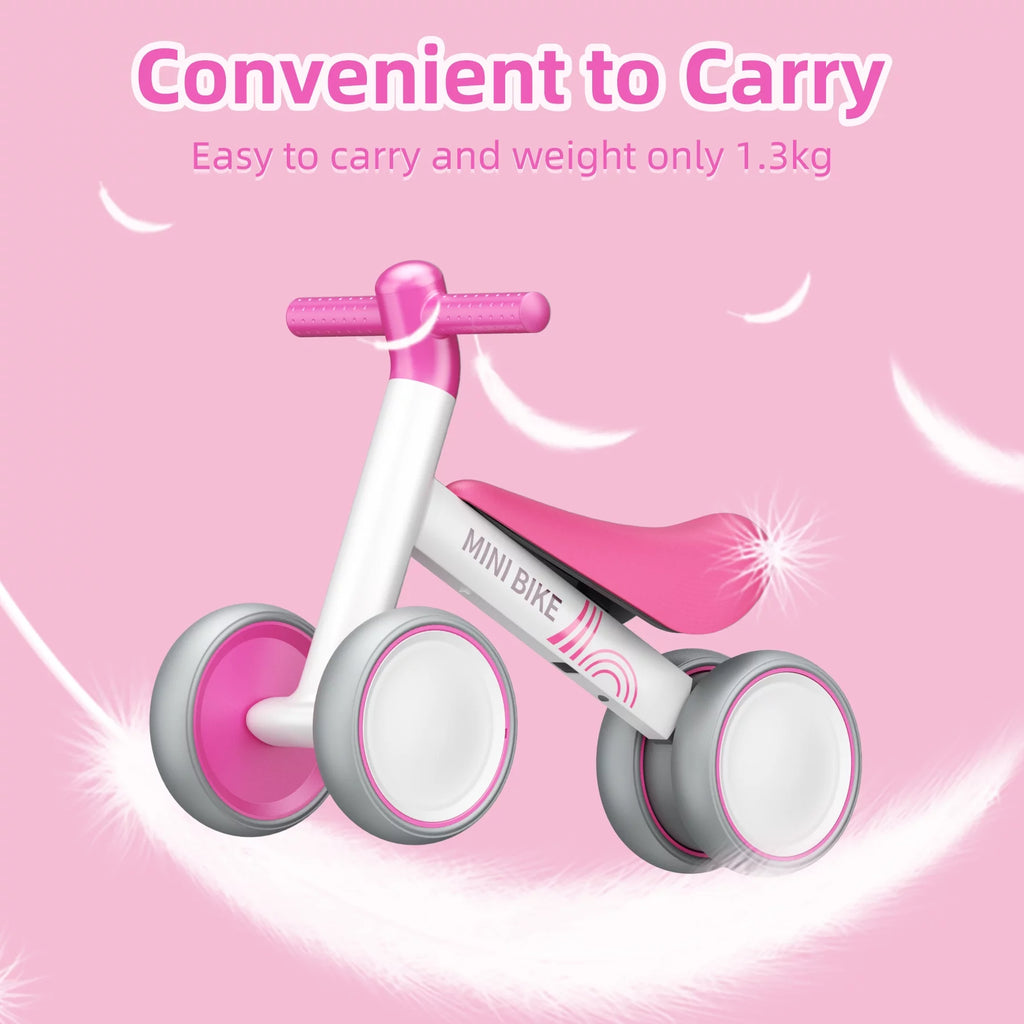 White 4 Wheels Baby Balance Bike T615754