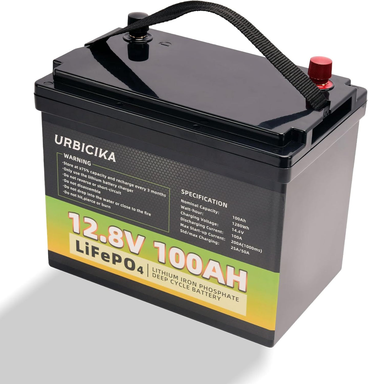 12V 100AH LiFePO4 Lithium Battery 100A BMS I8937