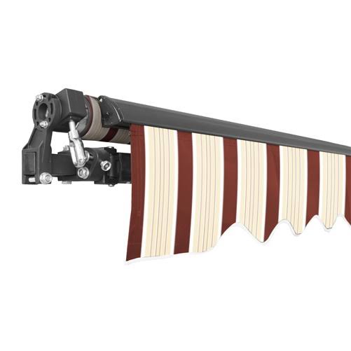Black Frame Retractable Patio Awning 10 x 8 Feet V87930