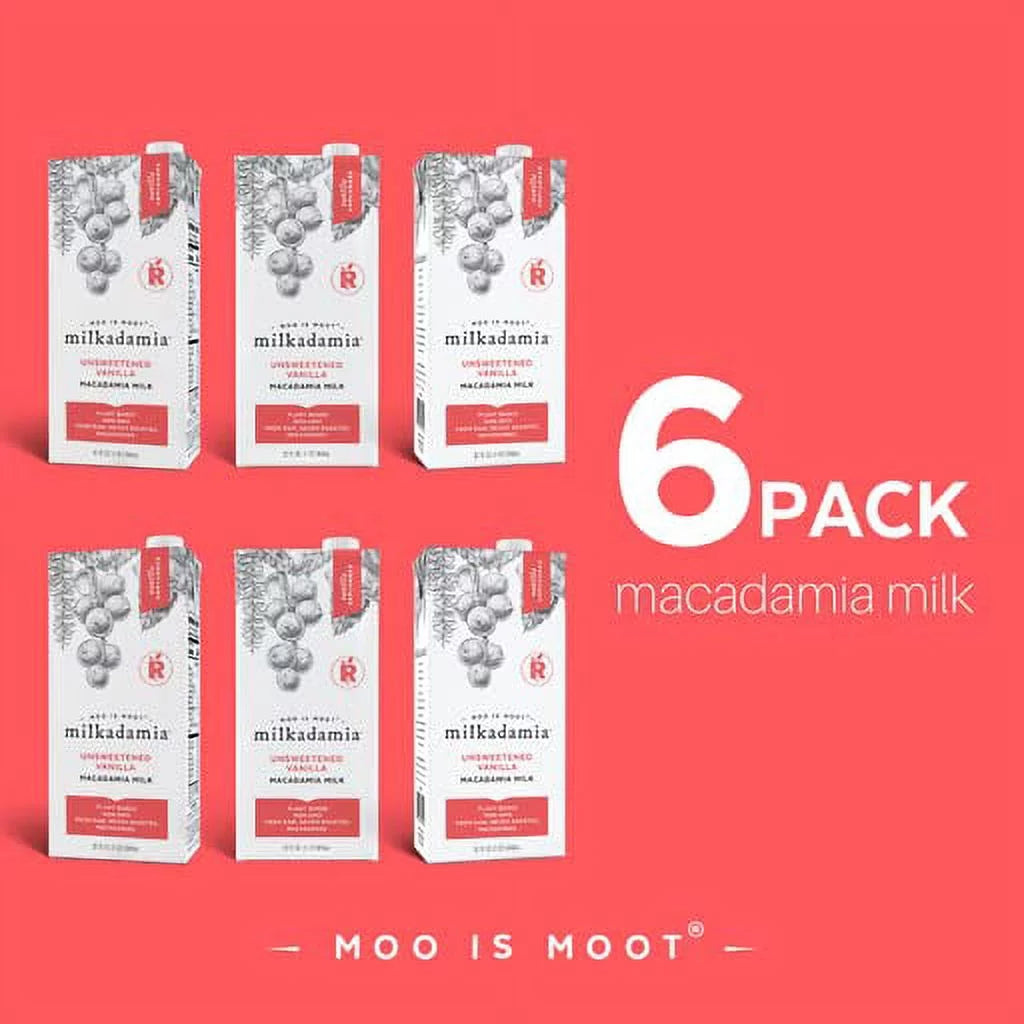 32 Fl Oz (Pack of 6) Unsweetened Vanilla Macadamia Milk V743223