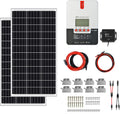 200W 12V Solar Power Kit with 200W Mono Rigid Solar Panels and 20A MPPT Solar Charge Controller O45996
