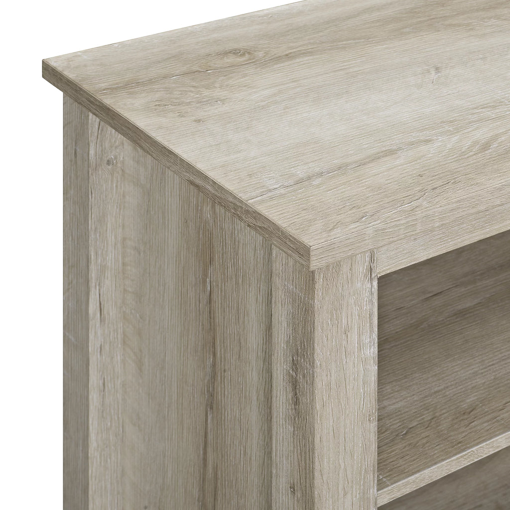 White Oak Open Storage Fireplace TV Stand M6086