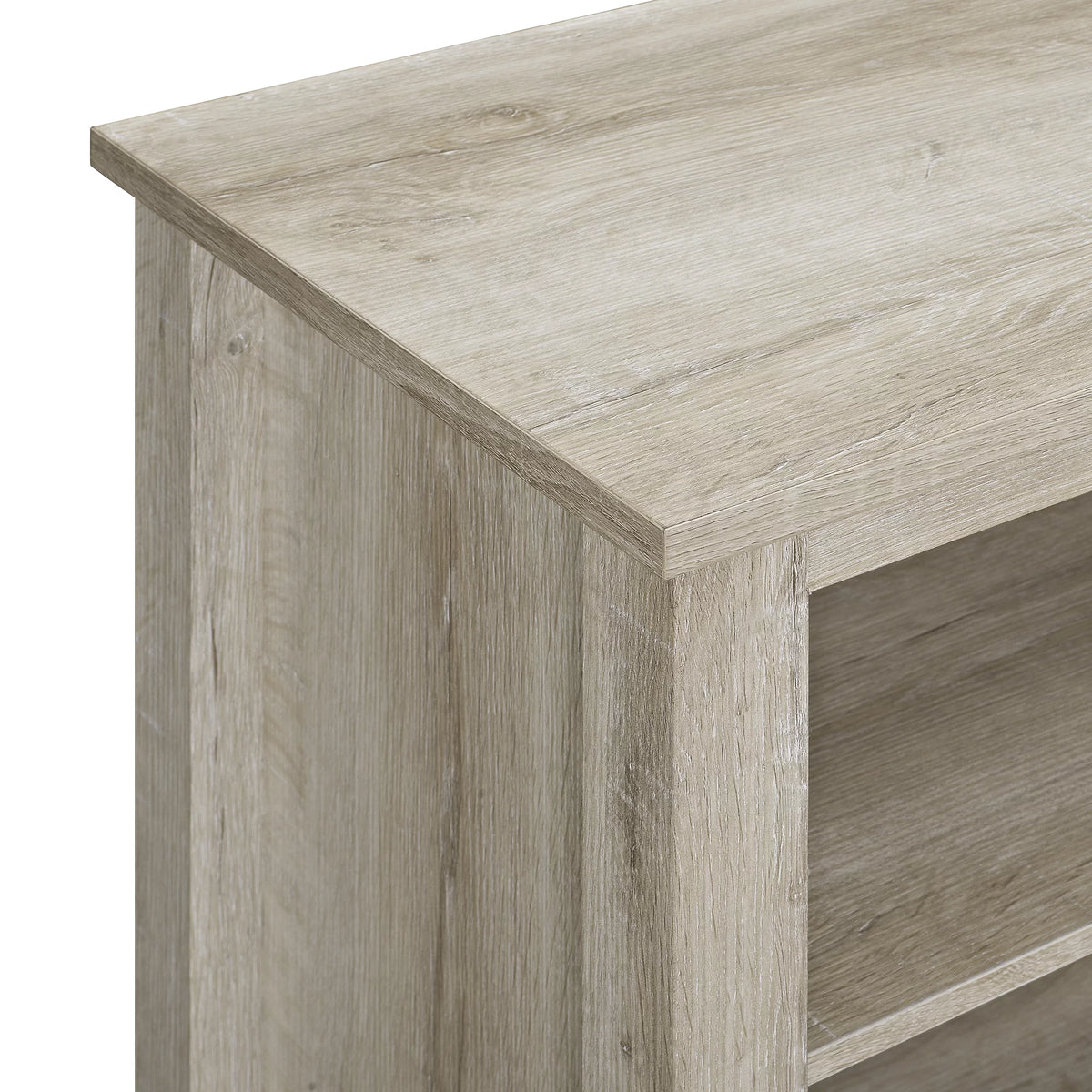 White Oak Open Storage Fireplace TV Stand M6086