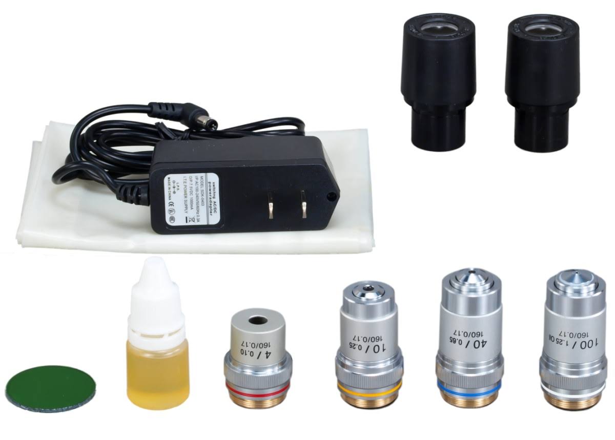 40X-1600X Binocular Compound Microscope with USB Camera M918