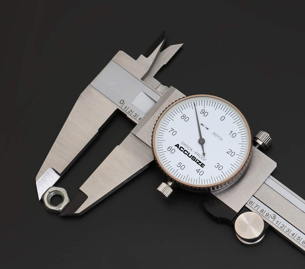 0-8'' by 0.001'' Precision Dial Caliper, Stainless Steel H601