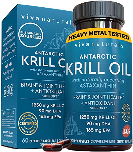 Krill Oil Omega 3 Supplements 1250 mg, 60 Count Z419996