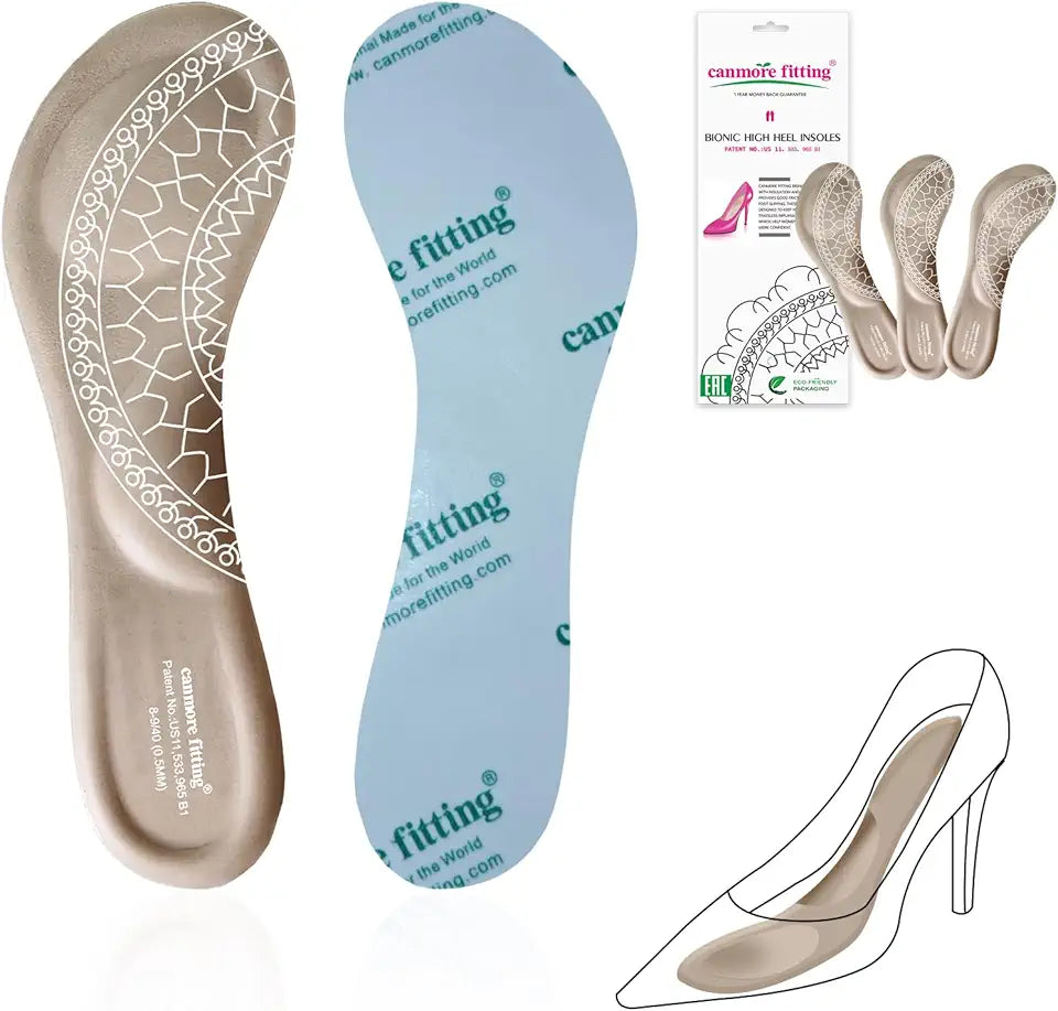 3/4 Length Arch Support Gel Fascia Insole 3 Pairs V1994