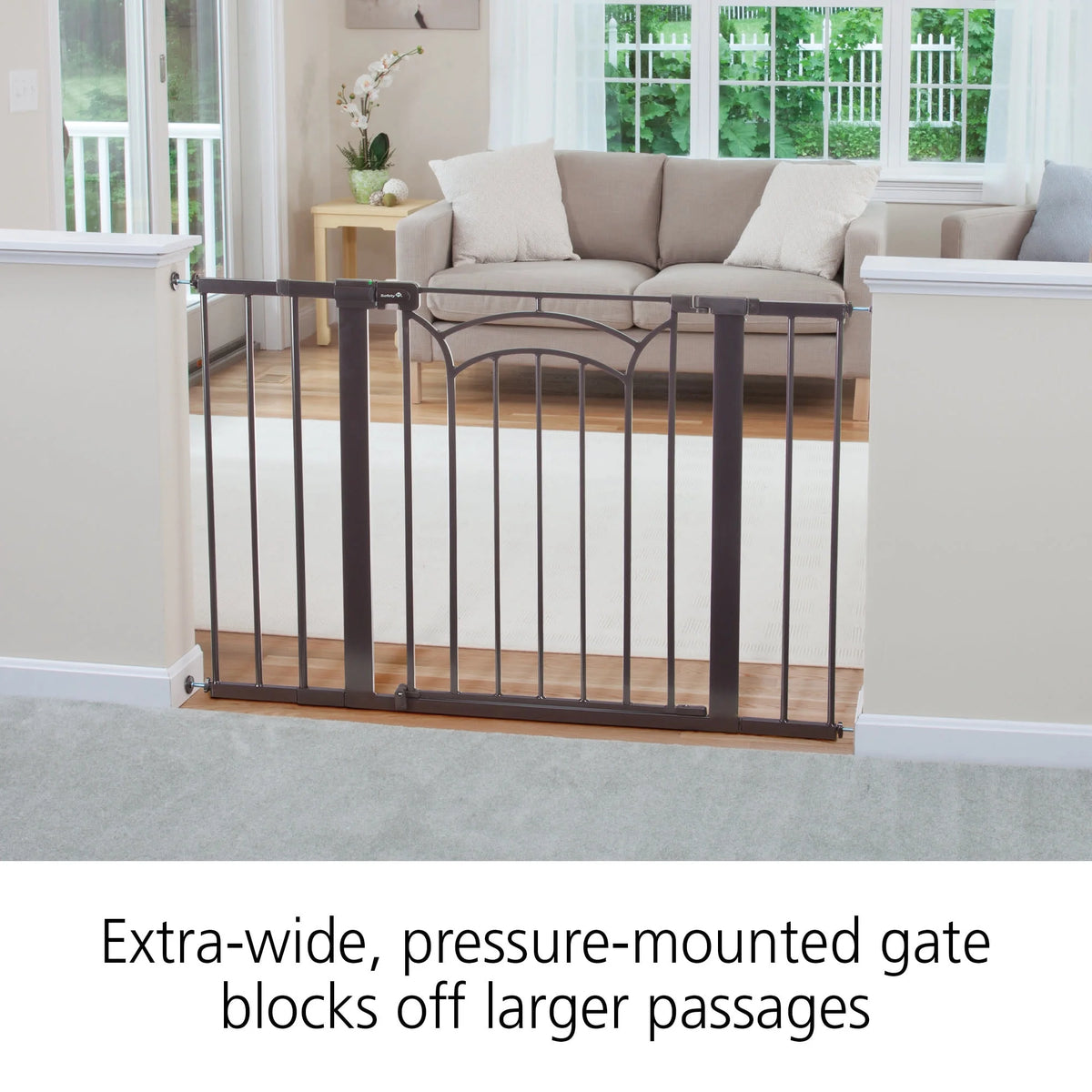 Bronze Tall & Wide Walk Thru Baby Gate C78774