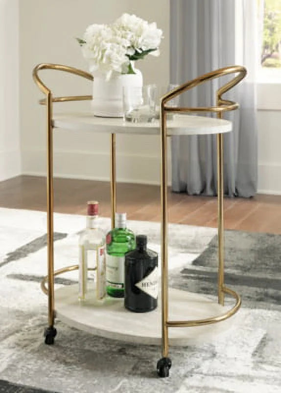 Cream/Gold Bar Cart J980968