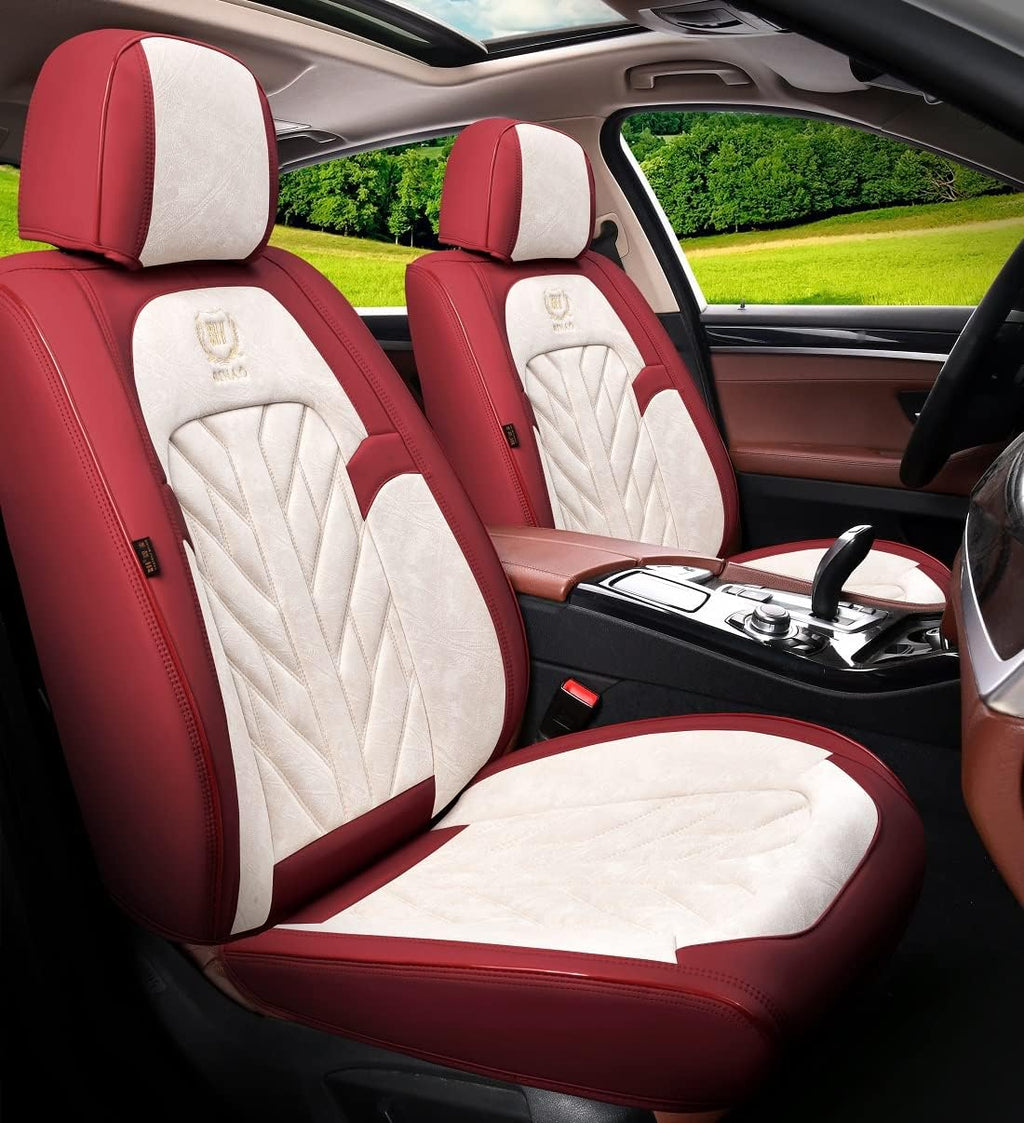 Pink-White Universal 5-Seater Full Set Car Seat Covers R89686