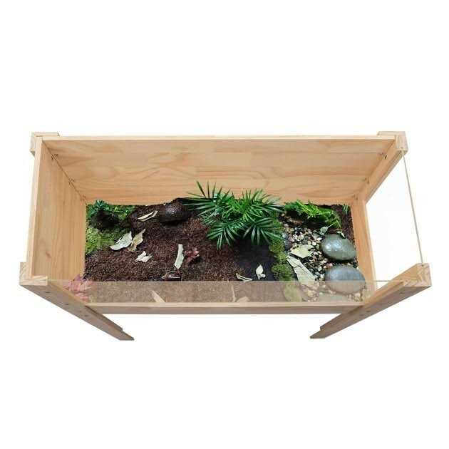 Wooden Tortoise Habitat with Waterproof Cloth Q114