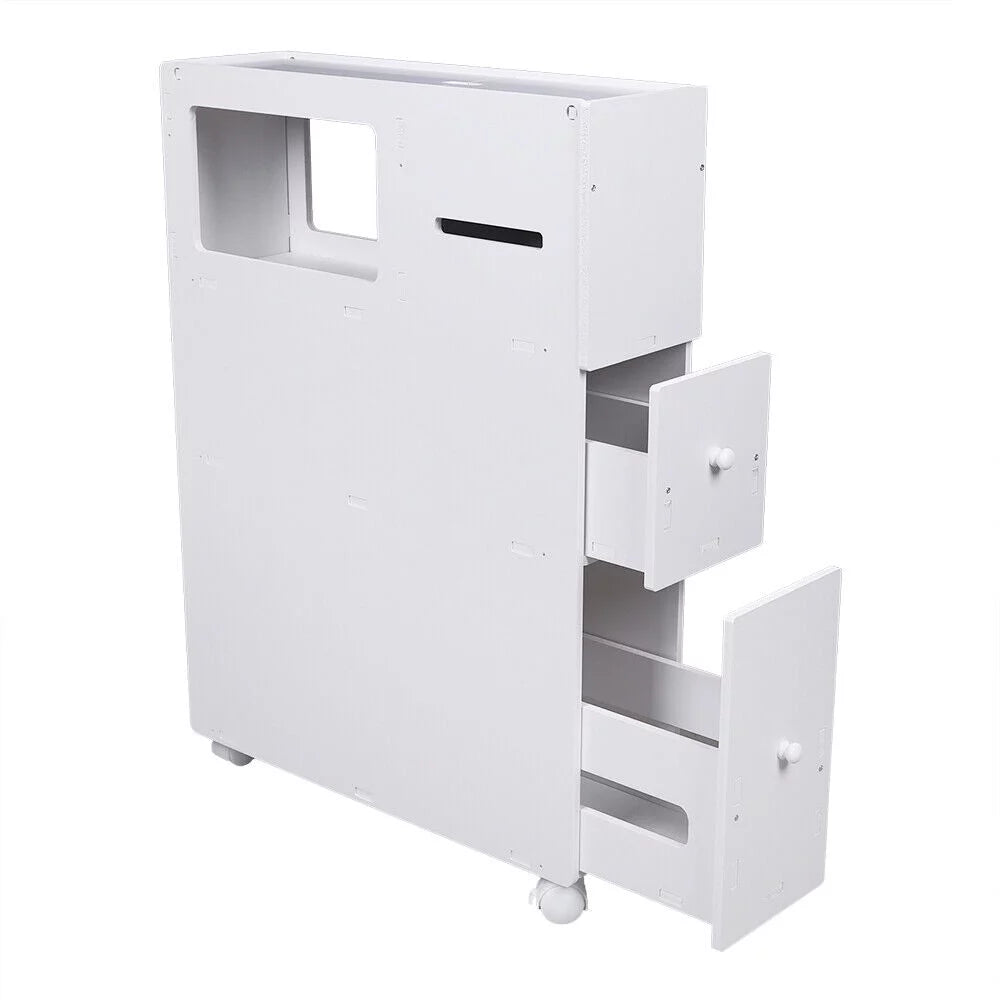 Slim Narrow Bathroom Storage Cabinet with Slide out Drawer M932