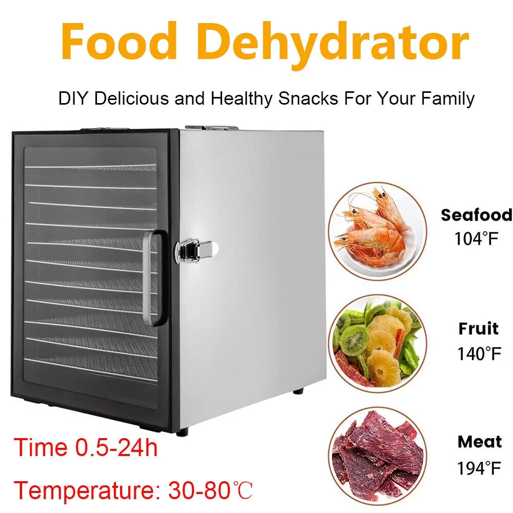 12 Tray Stainless Food Dehydrator N613091