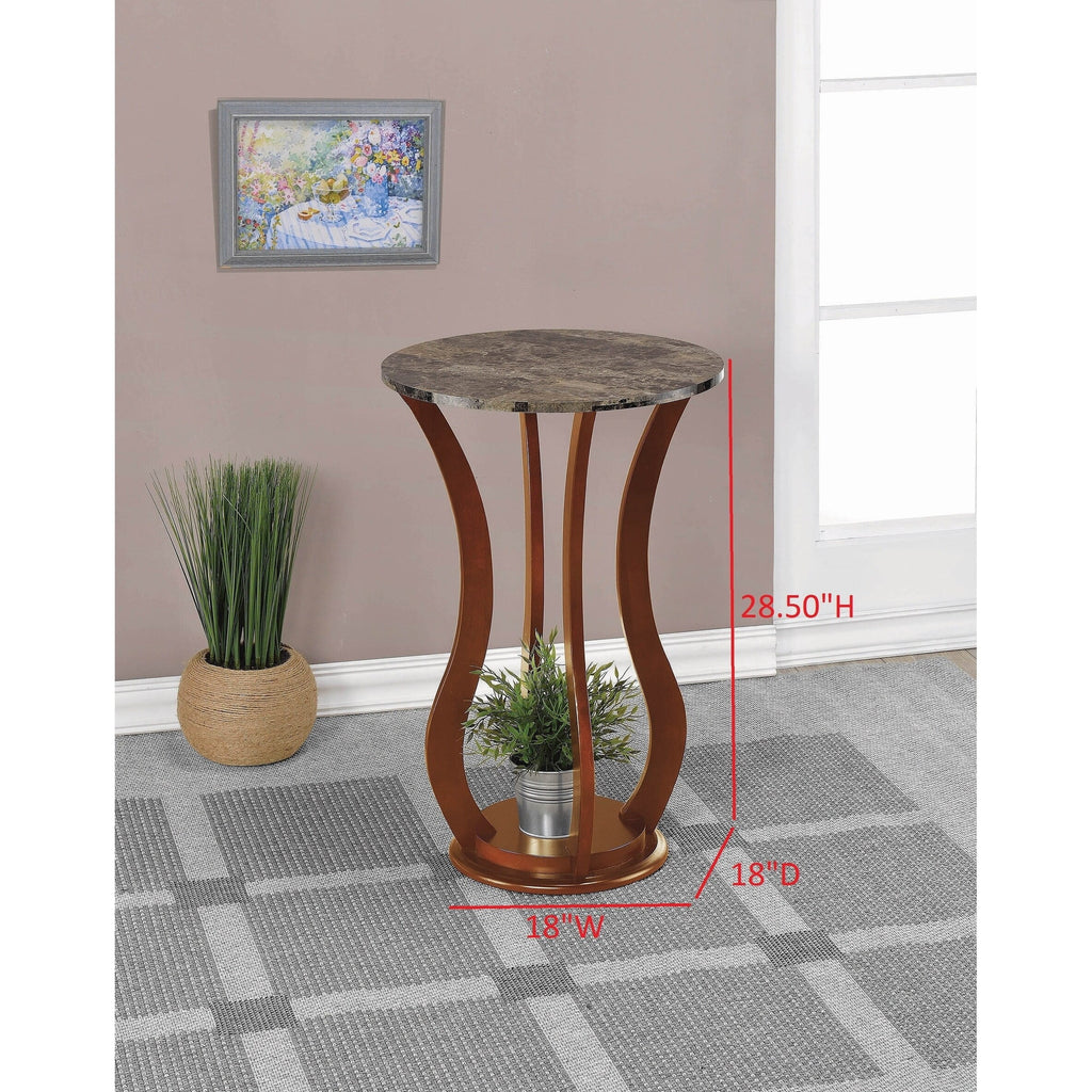 Round Marble Top Accent Table H4008