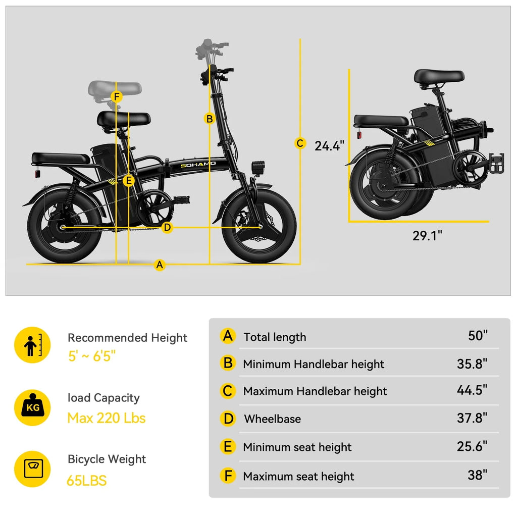 Folding Electric Bike 400W 48V 13Ah A27984