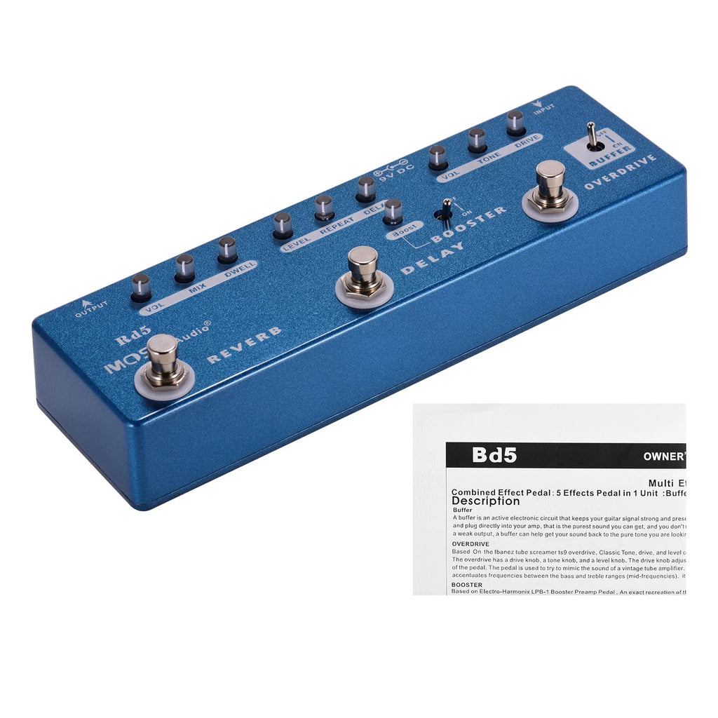 5-in-1 Guitar Multi-Effects Pedal Y51984