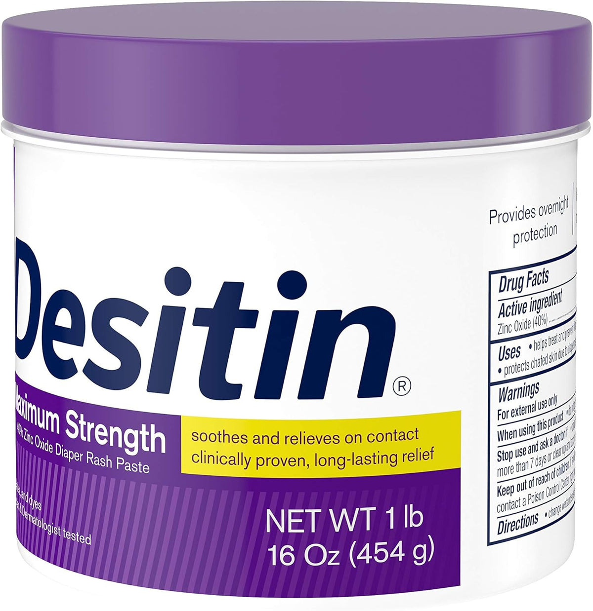 16 oz Maximum Strength Baby Diaper Rash Cream with 40% Zinc Oxide M578042
