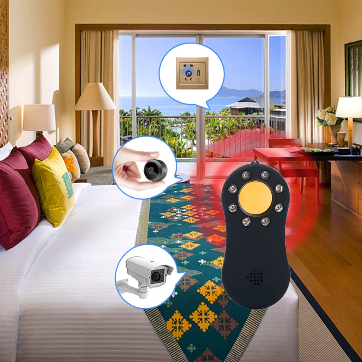 Hidden Camera Detector with Rechargeable Infrared Viewfinders C501