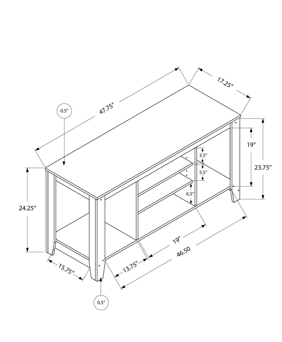 Cappuccino Particle Board TV Stand H562605
