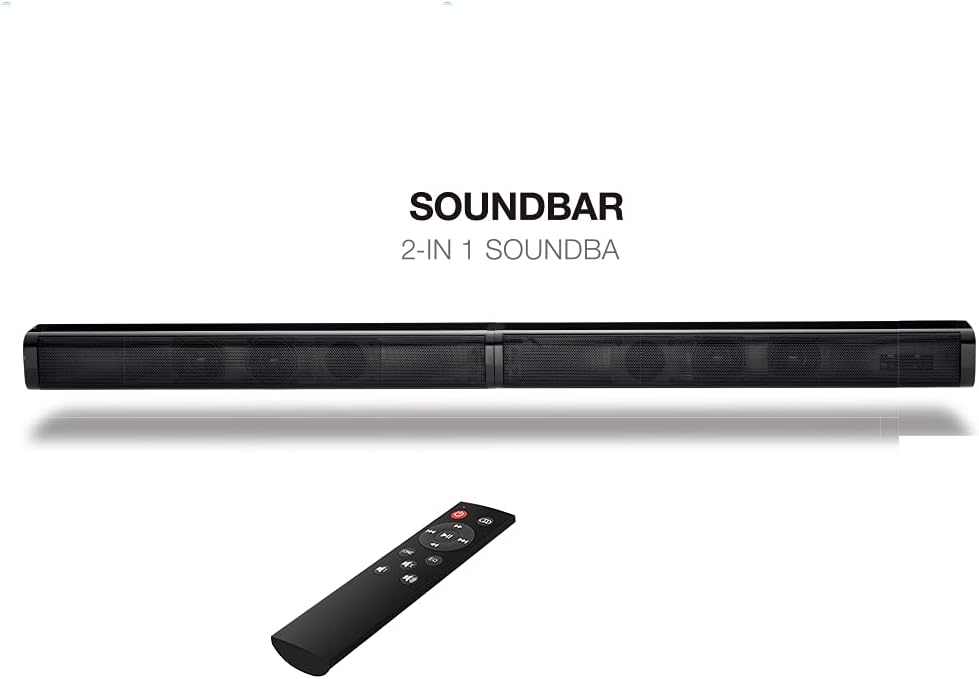 39-Inch Wired & Wireless Bluetooth 5.0 Stereo Soundbar F949700