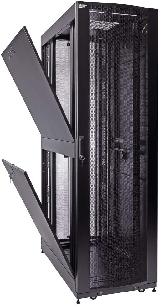 42U Server Rack Cabinet, 1000mm Depth, Black D9167