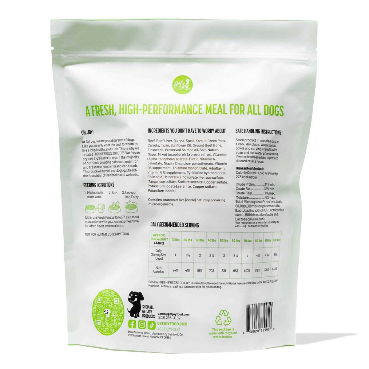 Freeze Dried Raw Beef Dog Food D214