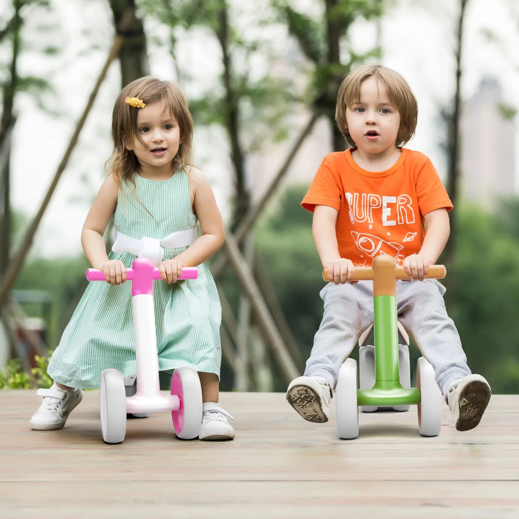 White 4 Wheels Baby Balance Bike T615754