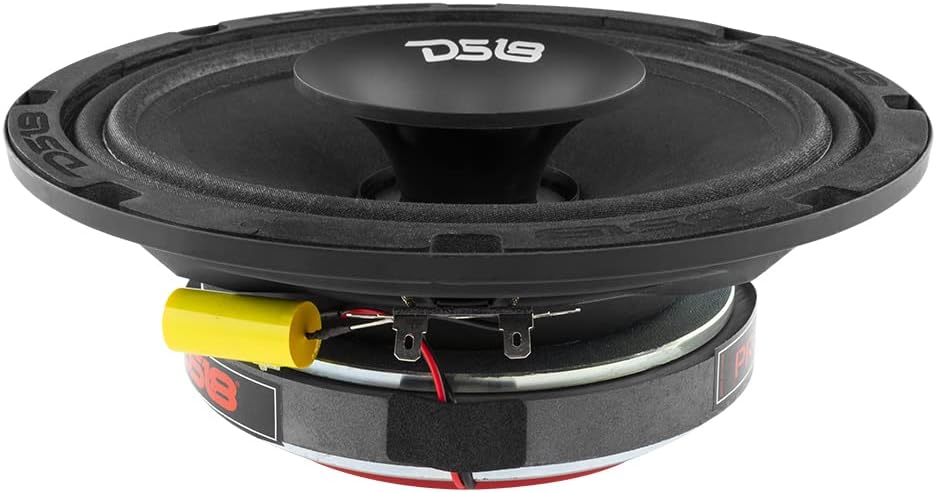 8" Shallow Hybrid Mid-Range Car Audio Loudspeaker with Grill Included 400W Max 200W RMS 8 Ohms Pack of 2 A822125