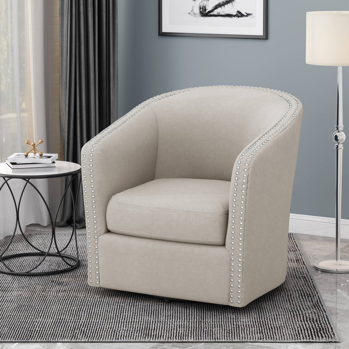 Green Fabric Swivel Chair S862919