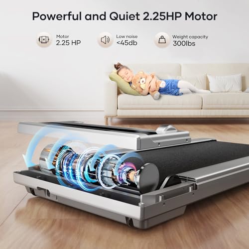2.25HP Under Desk Treadmill with Remote Control S1080