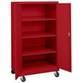 Red Mobile Storage Cabinet Y917