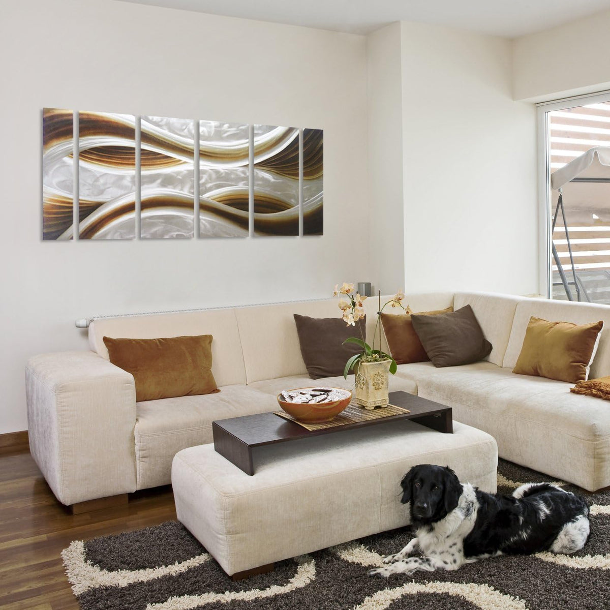 3D Metal Wall Art 6-Panels 24 x 65 M2765