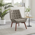 Gray Button Tufted Accent Chair W32857