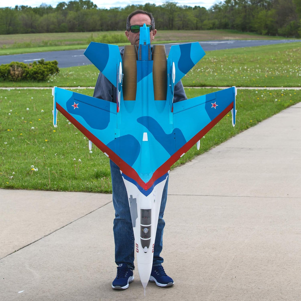 RC Airplane SU-30 Twin 70mm EDF BNF Basic 1100mm X2462