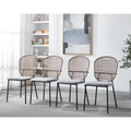 Gray and Black Dining Chairs, Set of 4 T150915