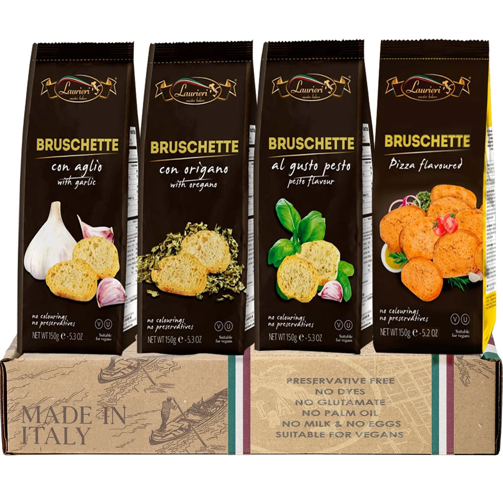 Pack of 4 Assorted Gourmet Bruschetta Toasts G71109