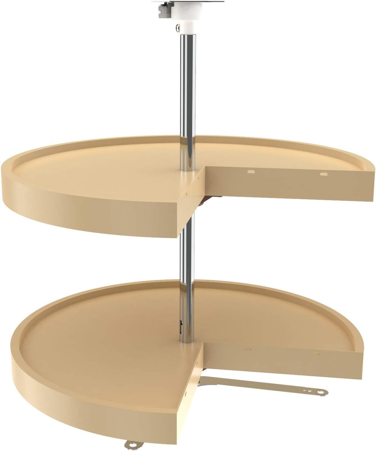 24-Inch Almond Polymer 2-Shelf Lazy Susan N8661
