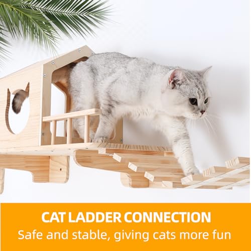 Cat Wall Shelves with 3 Steps H2940