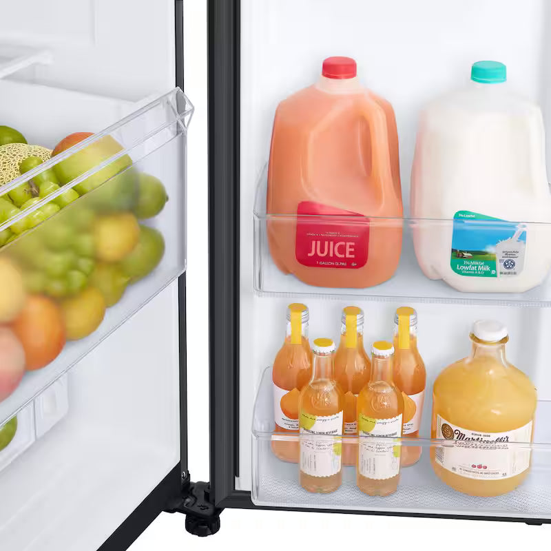Side by Side Refrigerator in Black Stainless Steel I478