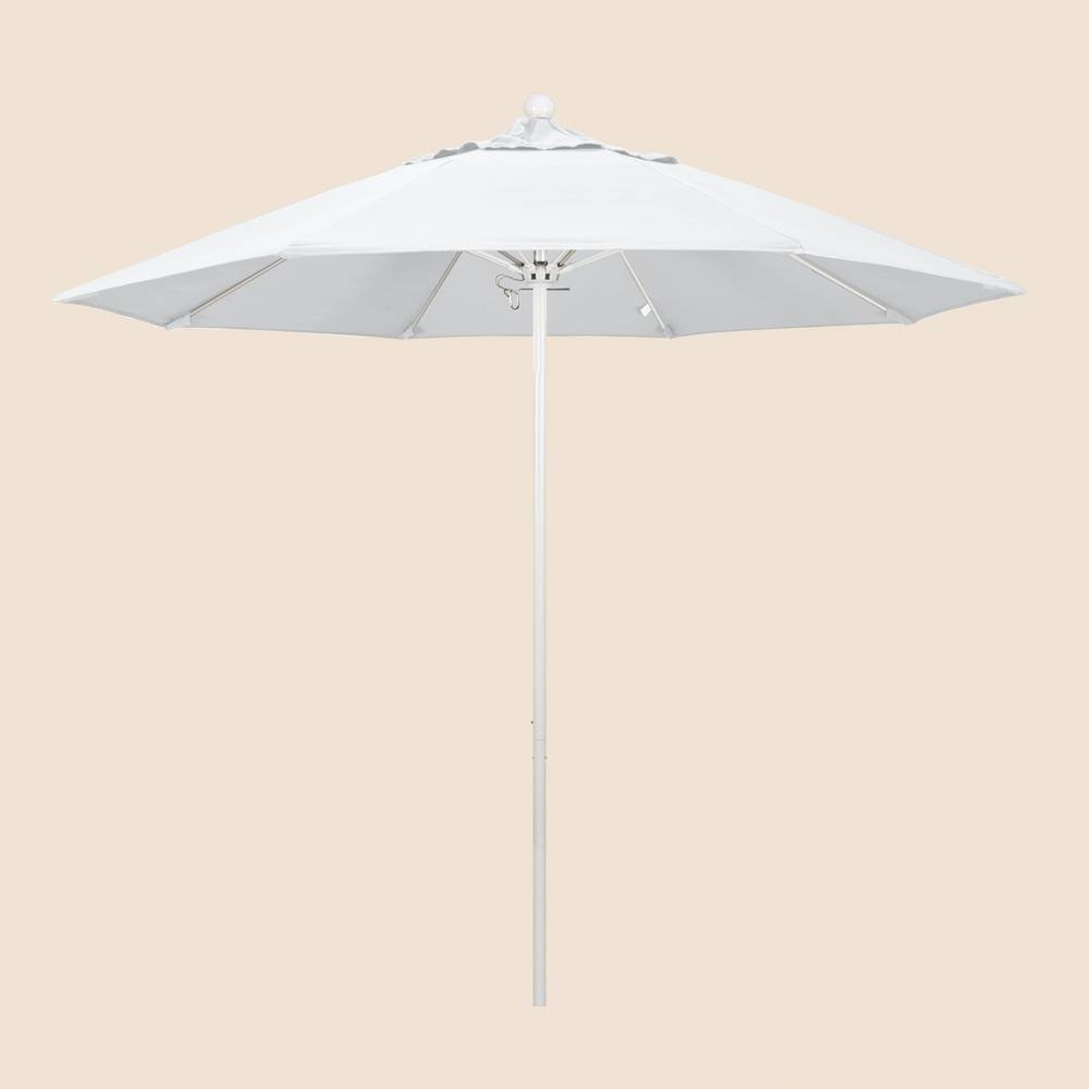 White Olefin Fiberglass Market Umbrella Q690
