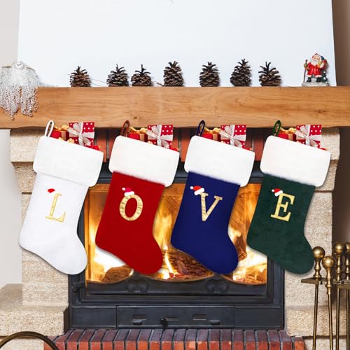 20 Inches Red Velvet Christmas Stockings I982