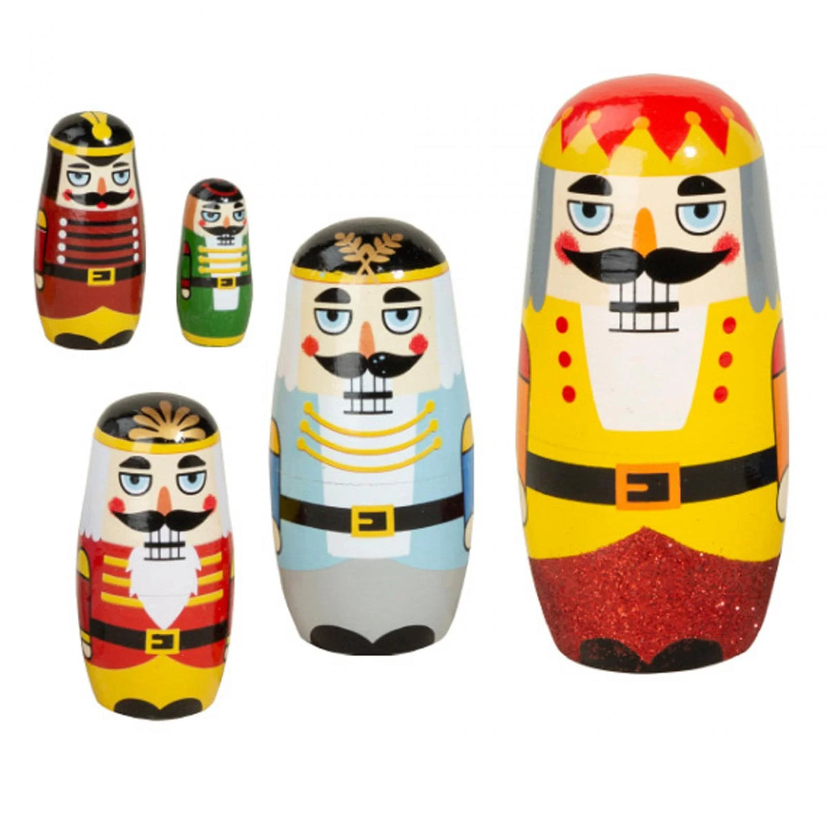 5 Pieces Wooden Matryoshka Dolls Nesting Doll Set I301626