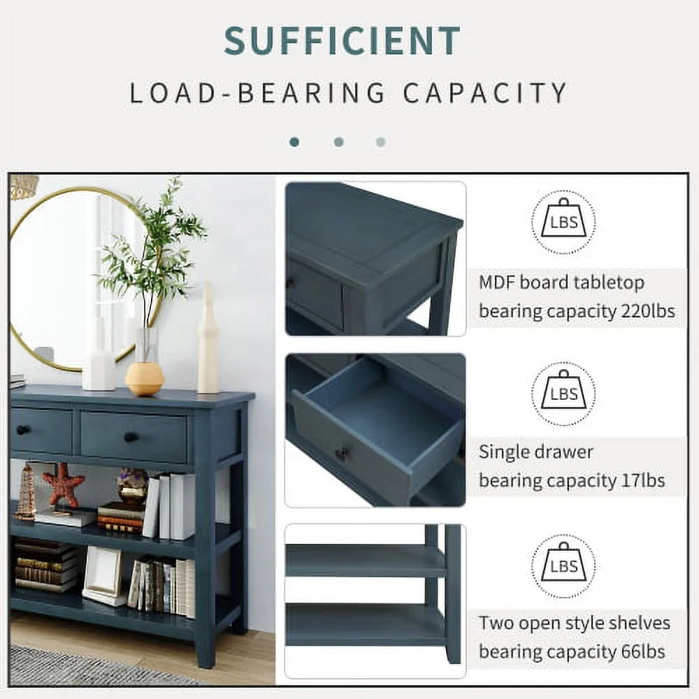 Console Table with Pine Solid Wood Frame and Legs B2215