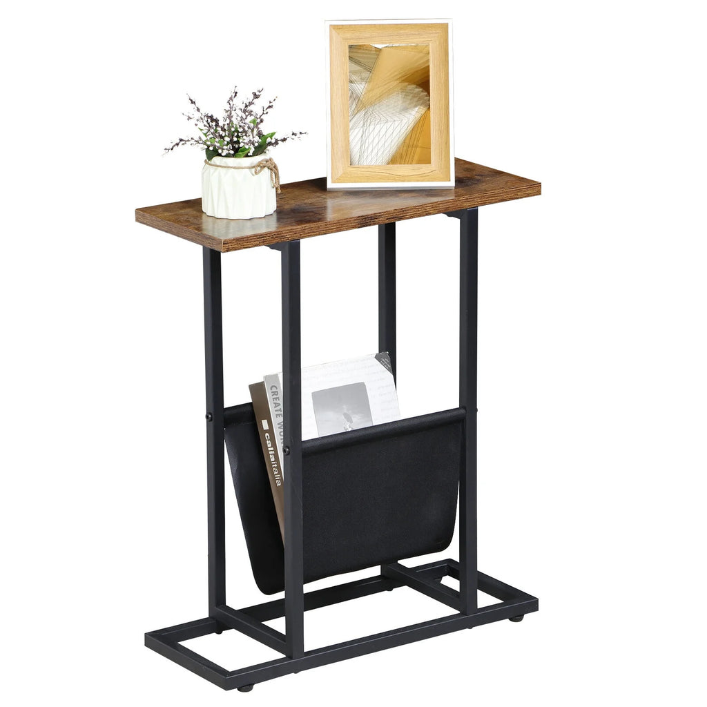 Narrow Side Table with Magazine Holder A804297