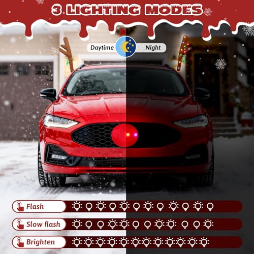 Car Reindeer Antlers & Nose with Lights A493899